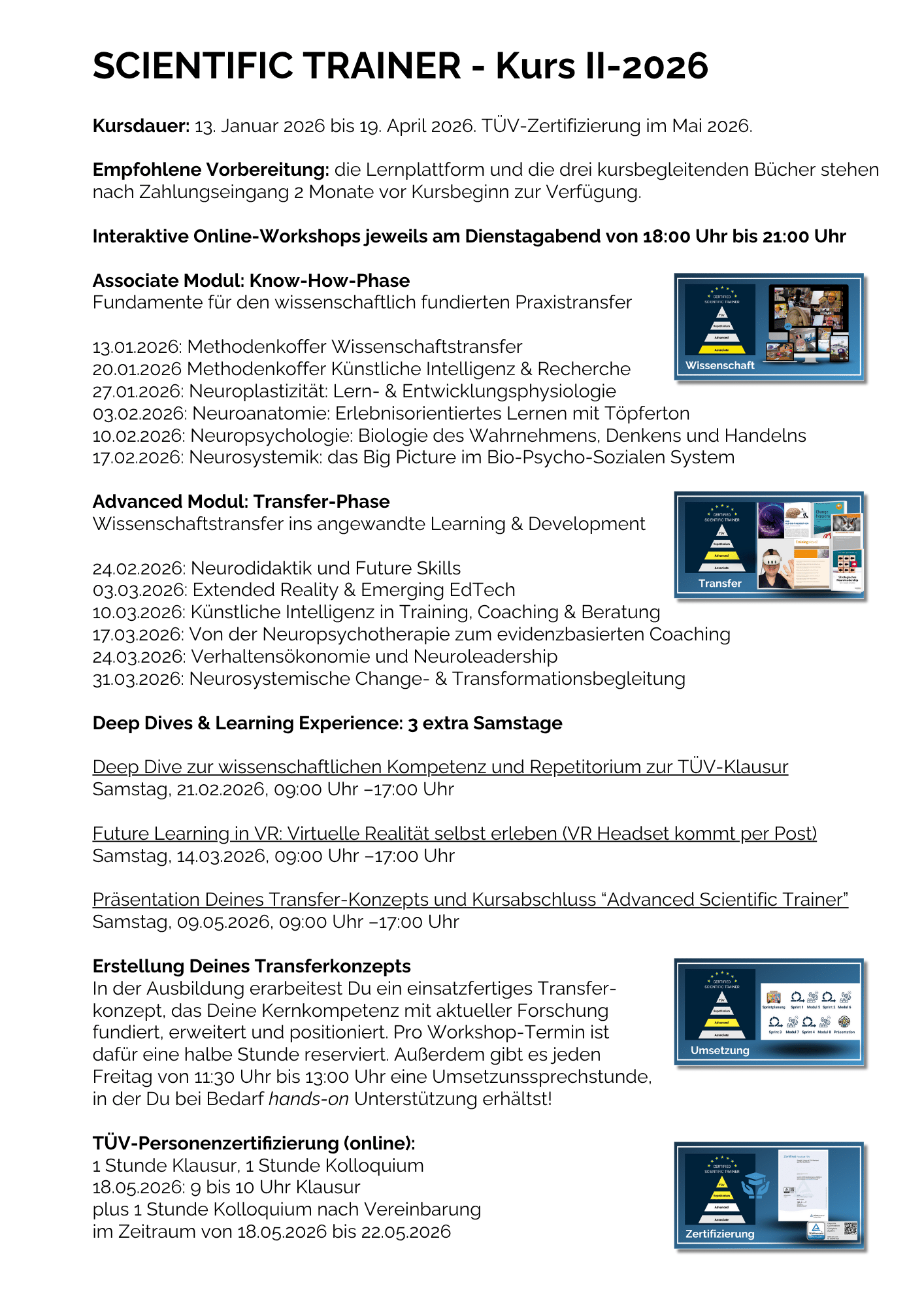 Scientific Trainer Kurs V-2025