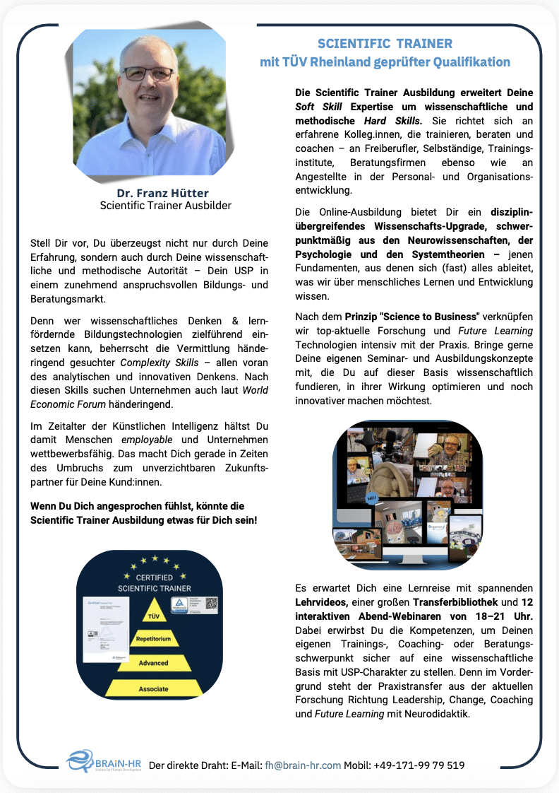 Scientific Trainer Kurz-Flyer